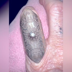 BOHO Intricate 99.99 PURE SILVER Tribal Ring ADJUSTABLE 10 grams